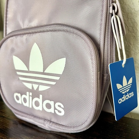 Adidas Originals Santiago Mini Backpack Pastel Purple White, Travel Sports Bag - Picture 3 of 13